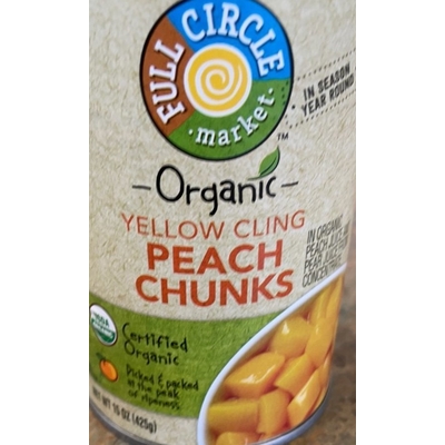 Organic Yellow Cling Peach Chunks