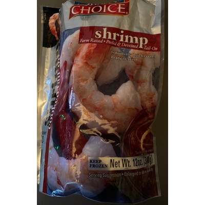 Farm Raised Peeled & Deveined Tail-On Shrimp