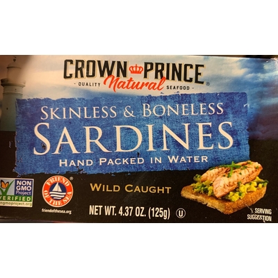 Skinless & Boneless Sardines Hand Packed in Water