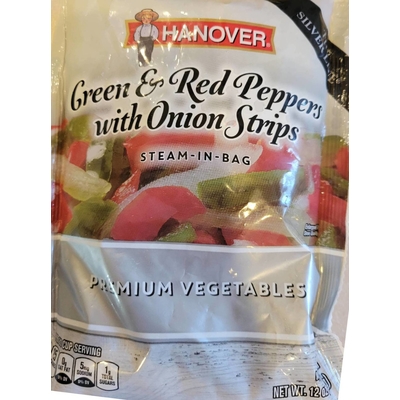 Green & Red Peppers with Onion Strips