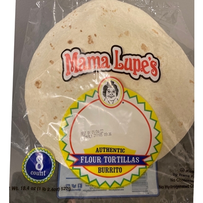 Authentic Flour Tortillas Burrito