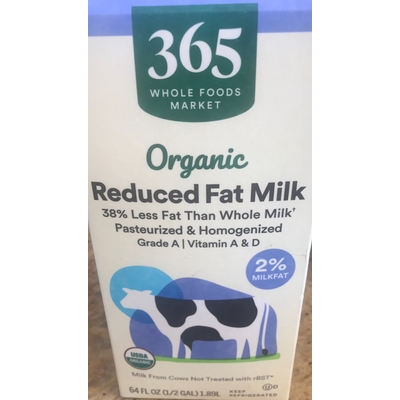Organic Reduced Fat Milk