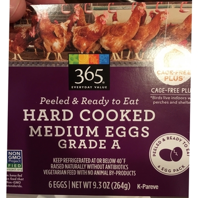 Medium Eggs, Hard Cooked, Peeled, Grade A