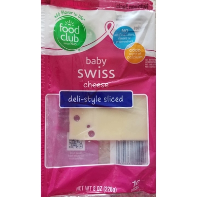 Baby Swiss Cheese, Deli-Style Sliced