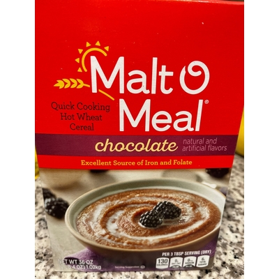 Chocolate Flavored Quick Cooking Hot Wheat Cereal