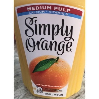 Fruit Juice, Orange, Medium Pulp
