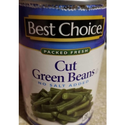 Cut Green Beans, No Salt Added