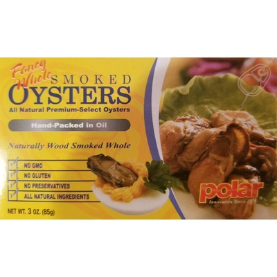 Smoked Oysters Hand-Packed in Oil