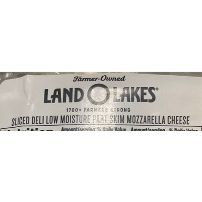 Sliced Deli Low Moisture Part Skim Mozzarella Cheese