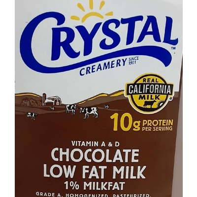 1% Milkfat Chocolate Low Fat Milk