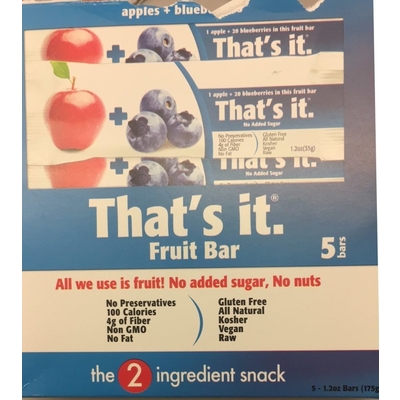 Fruit Bar, Apples & Blueberries