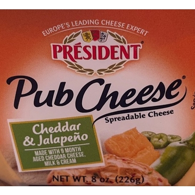 Pub Spreadable Cheese, Cheddar & Jalapeno