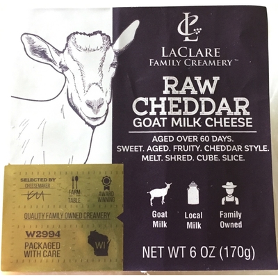 Goat Milk Cheese, Raw Cheddar
