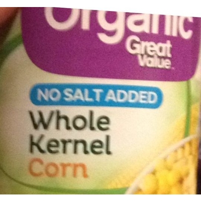 Organic Whole Kernel Corn, No Salt Added