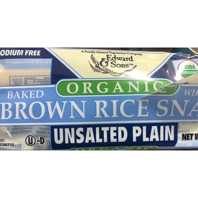 Organic Unsalted Plain Baked Brown Rice Snack