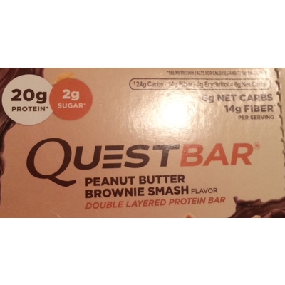 Double Layered Protein Bar, Peanut Butter Brownie Smash Flavor