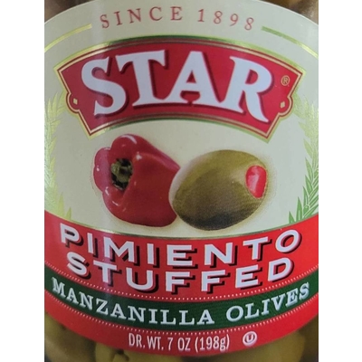 Manzanilla Olives, Pimiento Stuffed