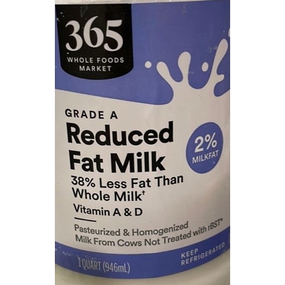 Grade A Reduced Fat Milk