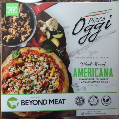 Americana, Beyond Beef Crumbles Cauliflower Crust