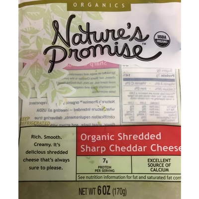 Organic Shredded Sharp Cheddar Cheese