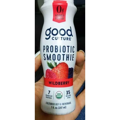 Probiotic Smoothie, Cultured Kefir Beverage, Wildberry