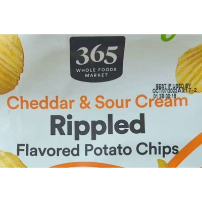 Cheddar & Sour Cream Rippled Potato Chips