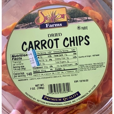 Dried Carrot Chips
