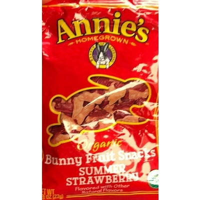 Organic Bunny Fruit Snacks, Summer Strawberry