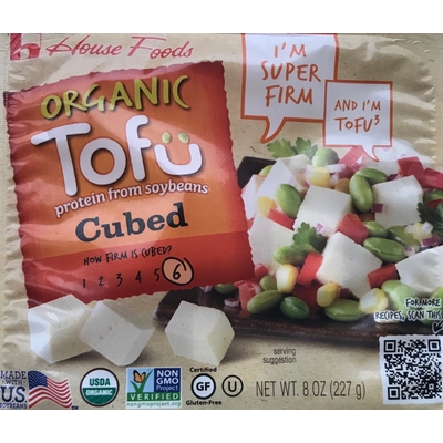Organic Tofu Protein From Soybeans Cubed