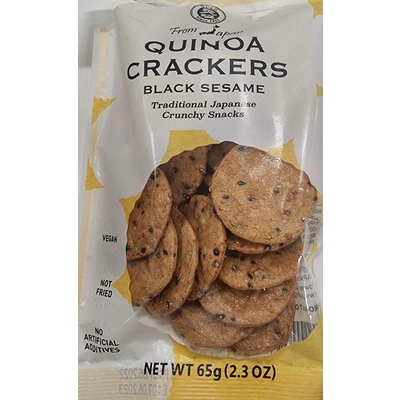 Black Sesame Quinoa Crackers