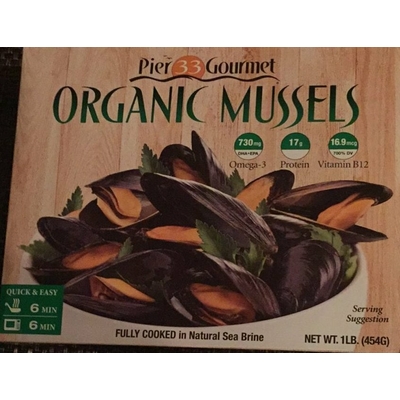 Organic Mussels, Fully Cooked in Natural Sea Brine