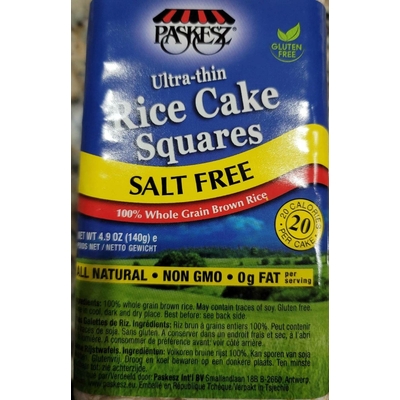 Salt Free Ultra-thin Rice Cake Squares