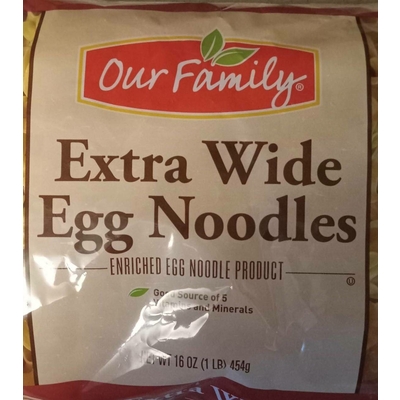 Enriched Egg Noodle Product, Extra Wide