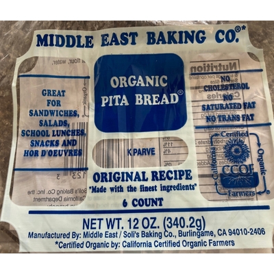 Organic Pita Bread