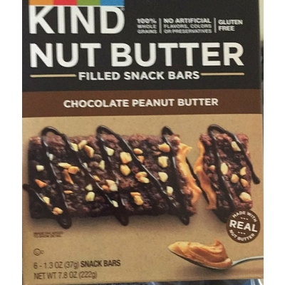 Nut Butter Filled Snack Bars, Chocolate Peanut Butter