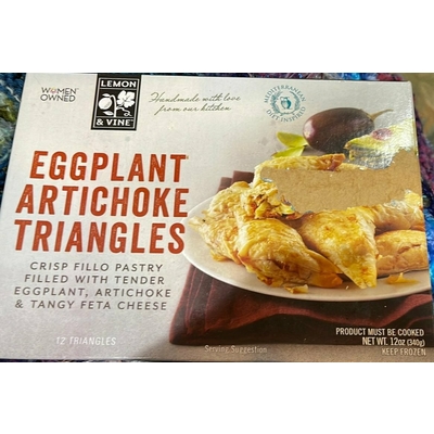 Eggplant Artichoke Triangles