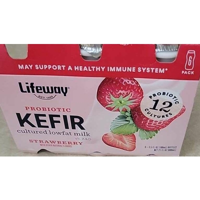 Strawberry Flavored Prebiotic Kefir Cultured Lowfat Milk