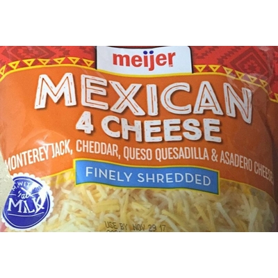 Finely Shredded Cheese, Mexican 4 Cheese