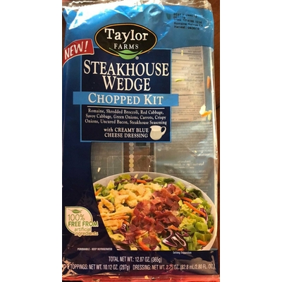 Chopped Kit, Steakhouse Wedge with Creamy Blue Cheese Dressing