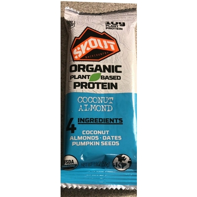 Organic Plant Based Protein Bar, Coconut Almond