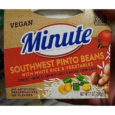 Southwest Pinto Beans with White Rice & Vegetables