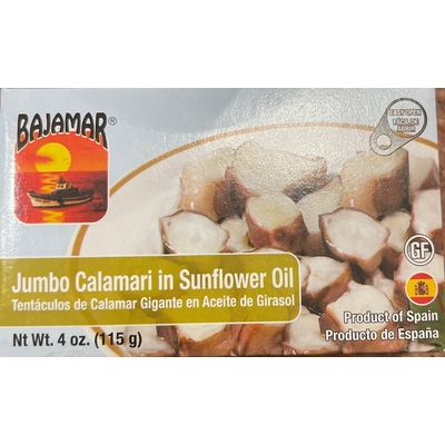 Jumbo Calamari, in Sunflower Oil
