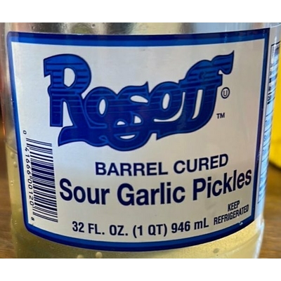 Barrel Cured Sour Garlic Pickles
