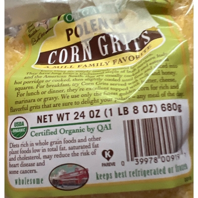 Organic Polenta Corn Grits