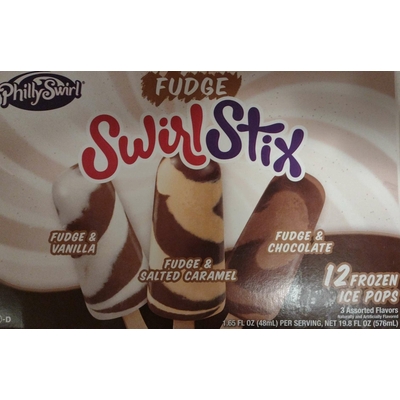 Fudge & Vanilla, Fudge & Salted Caramel, and Fudge & Chocolate Swirl Stix Frozen