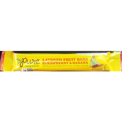 Organic Layered Fruit Bars, Strawberry & Banana