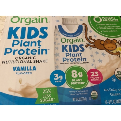 Vanilla Flavored Plant Protein Organic Nutritional Shake