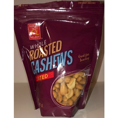 Whole Roasted Cashews, Salted