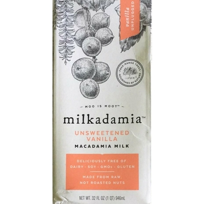 Macadamia Milk, Unsweetened Vanilla