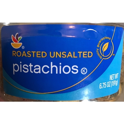 Pistachios, Roasted Unsalted